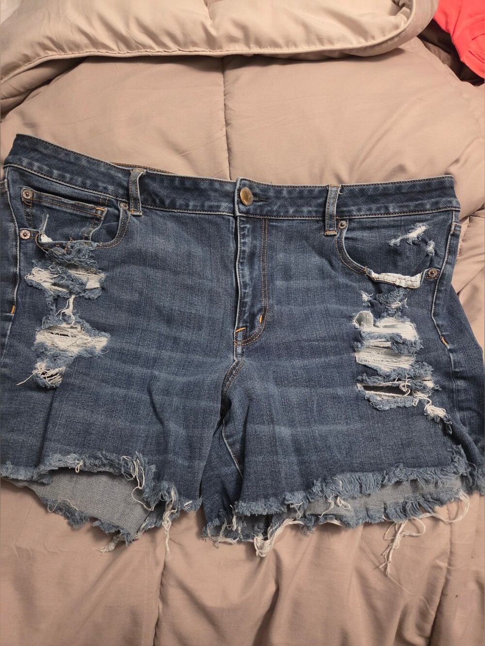 American Eagle Distressed Blue Denim Women's Shorts